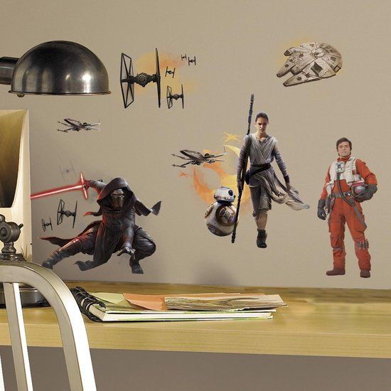 RoomMates Star Wars VII Full Cast Wall Decals - Multicolor