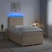 Maison Exclusive - Lit Boxspring avec matelas crème 120 x 190 cm tissu