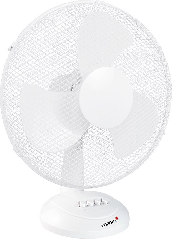 korona 81002 Tafelventilator, 40 watt, 40 cm diameter, 90 graden oscillatie, robuust beschermingsrooster van metaal