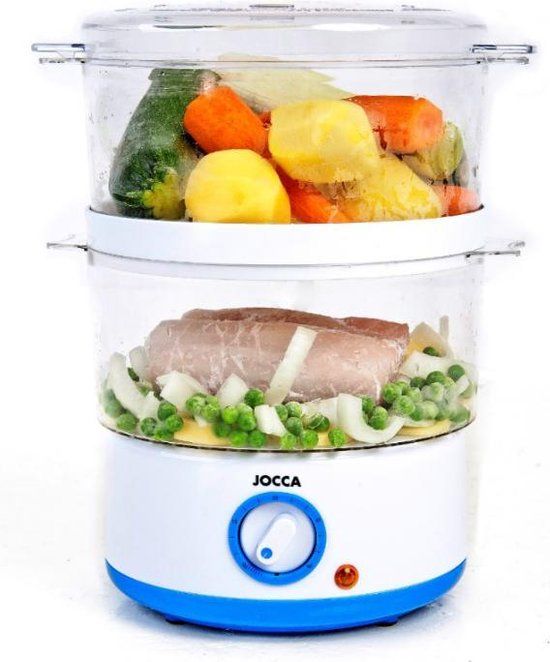 Jocca Elektrische stoomkoker - 2x 2.2 liter - Wit