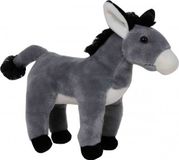 Sandy Knuffel ezel - grijs - 24 cm - pluche knuffels - boerderij dieren