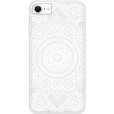 Apple iPhone 7 Verstevigd hoesje met sublimatie bedrukking, Mandala blanc