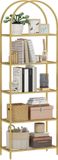 Homcom Opbergplank 60x30x175cm Staal Goud