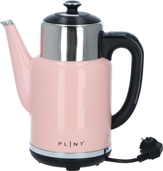 plint PLINT A/S original - ROZE - Retro regelbare waterkoker met geïntegreerde warmhoudkan - inhoud 1,7 liter - Dubbelwandige waterkoker met temperatuurregeling - BPA vrij - temperatuur 60 75 90 en 100 graden - met warmhoudfunctie - model 2023