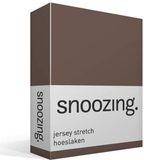 Snoozing Jersey Stretch - Hoeslaken - Eenpersoons - 90/100x200/220 cm - Taupe