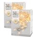 Merkloos Kerstverlichting - 2x - LED lichtsnoer - transparant - 240 lampjes - warm wit - voor binnen en buiten