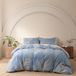 TRANKIELO® Housse de couette 135x200 cm avec taie d'oreiller 80x80 cm - Microfibre - Feuilles dorées - Facile d'entretien