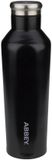 Abbey Camp® Abbey Drinkfles Dubbelwandig - Godafoss - 0.48 L - Zwart/Zilver