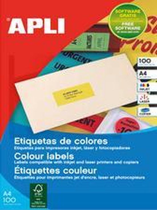 Agipa Adres Etiketten 70x35mm Neon Oranje