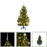 The Living Store Artificial Christmas Tree with LED Lighting - 120 cm - Green