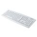 Seal Shield Silver Seal Toetsenbord Universeel USB QWERTZ Duits Wit