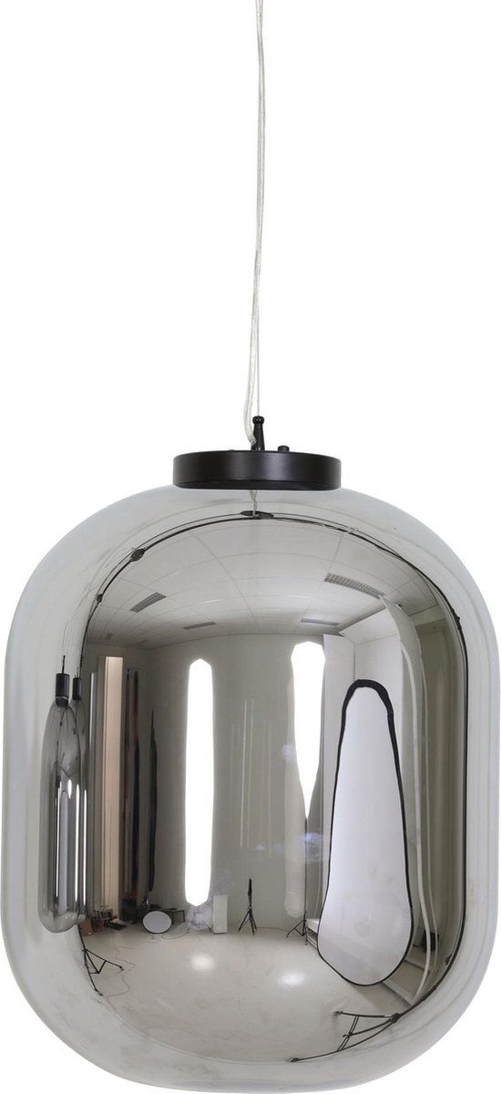 Light & Living Hanglamp JULIA glas smoke Ø44x53,5 cm - Grijs