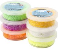 Creativ company Knutsel Foam Clay klei - 12x potjes - diverse kleuren - 14 gram - boetseerklei