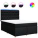 vidaXL Boxspringbed met matras, zwart, 180x200 cm, gestoffeerd