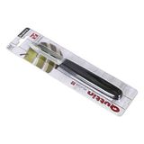 Quttin 55443 Double Edge Peeler Mes 7 cm, Zwart, Staal
