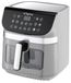 Friteuse à air chaud, 9 litres, double chauffage, numérique, 80-200 °C, 2200 W, gris perle