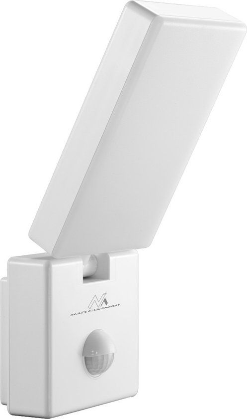 Maclean MCE516 W - LED Buitenlamp met PIR Bewegingsmelder - 10W - 800lm - 4000K - IP65 - Wit
