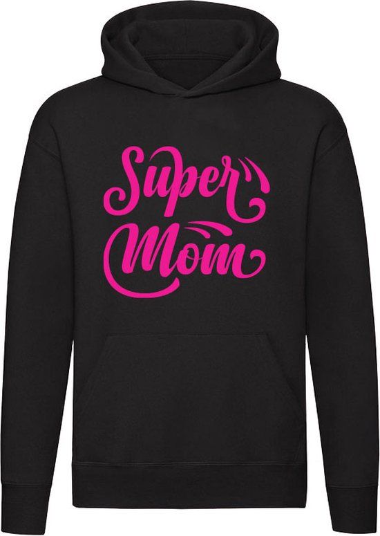 Sol's Super Mom Hoodie - Zwart - Unisex - Maat L