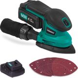 VONROC accu multischuurmachine – VPower 20V – Incl. 4.0Ah accu en snellader – Incl. stofzak en 6 schuurvellen