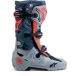 Alpinestars Tech 10 Enduro, bottes, Gris/Gris Foncé/Rouge Néon, Taille 9 US