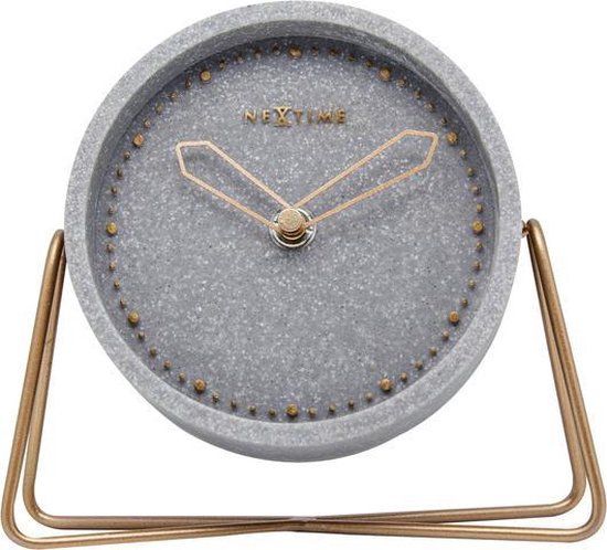 NeXtime Tafelklok - 17.5 cm - Grijs - Industrieel