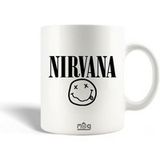 Nirvana Keramische mok maniacase, Pop band Logo Zwart