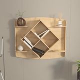 Stijlvol Eiken Wandplank, 81,6 x 61,8 x 15 cm, Melamine Gecoat Deeltjesbord