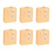 Eurowrap - X-32784-3Cpack - Set van 6 Kerst Cadeauzakken - Sterren - Middel Formaat