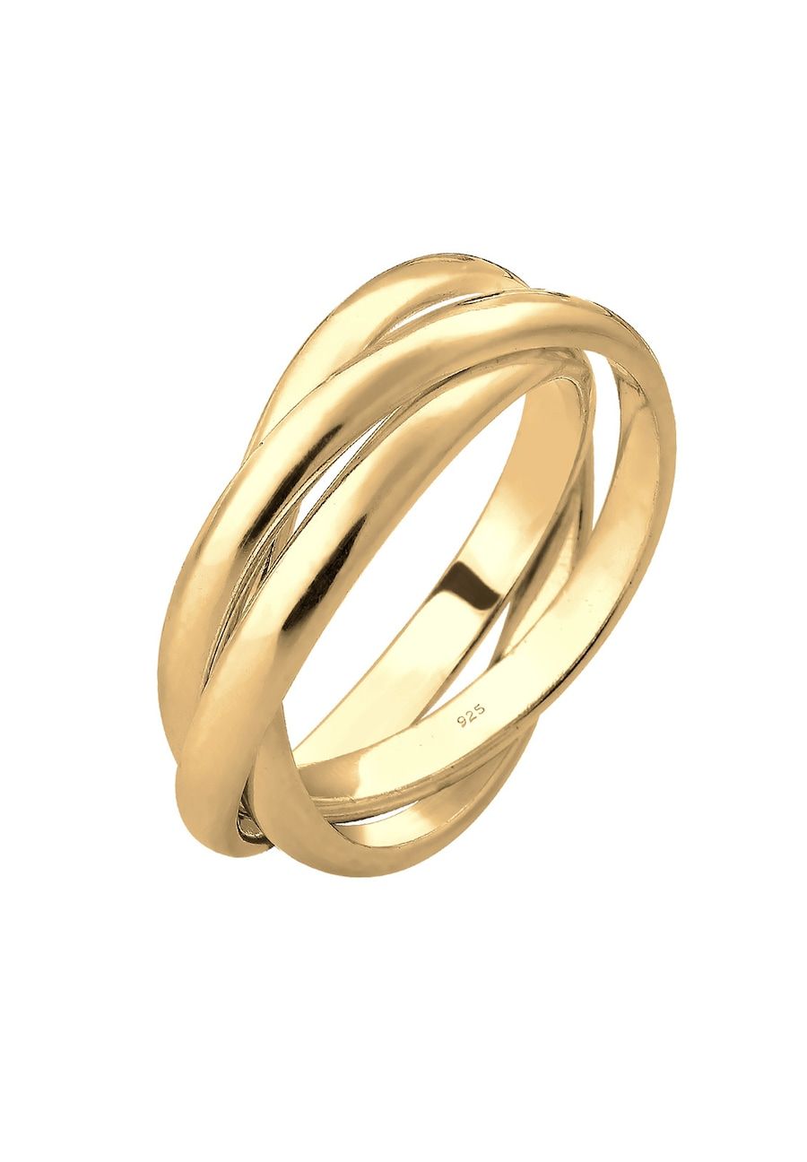 Elli Ring Dames Trio Wikkel Basis - 925 Sterling Zilver