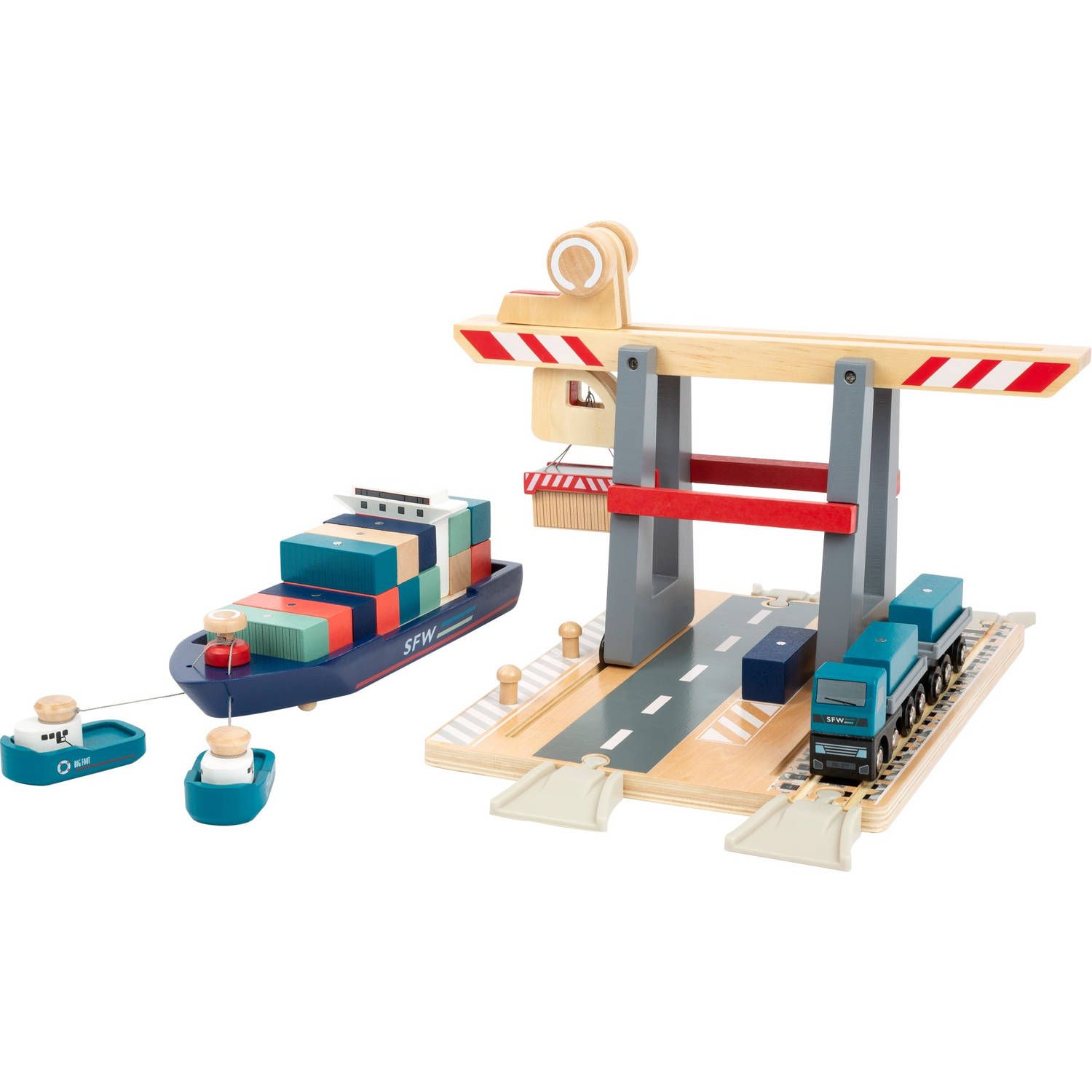 Small foot company Small Foot Wooden Container Terminal with Accessories