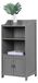 Meuble de salle de bain bas, 86 x 40,5 x 36 cm, 4 compartiments, 2 portes, gris