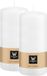 Wiedemann Bougie cylindrique/bougie pilier - 2x - blanc - 15 x 7 cm - 63 heures de combustion