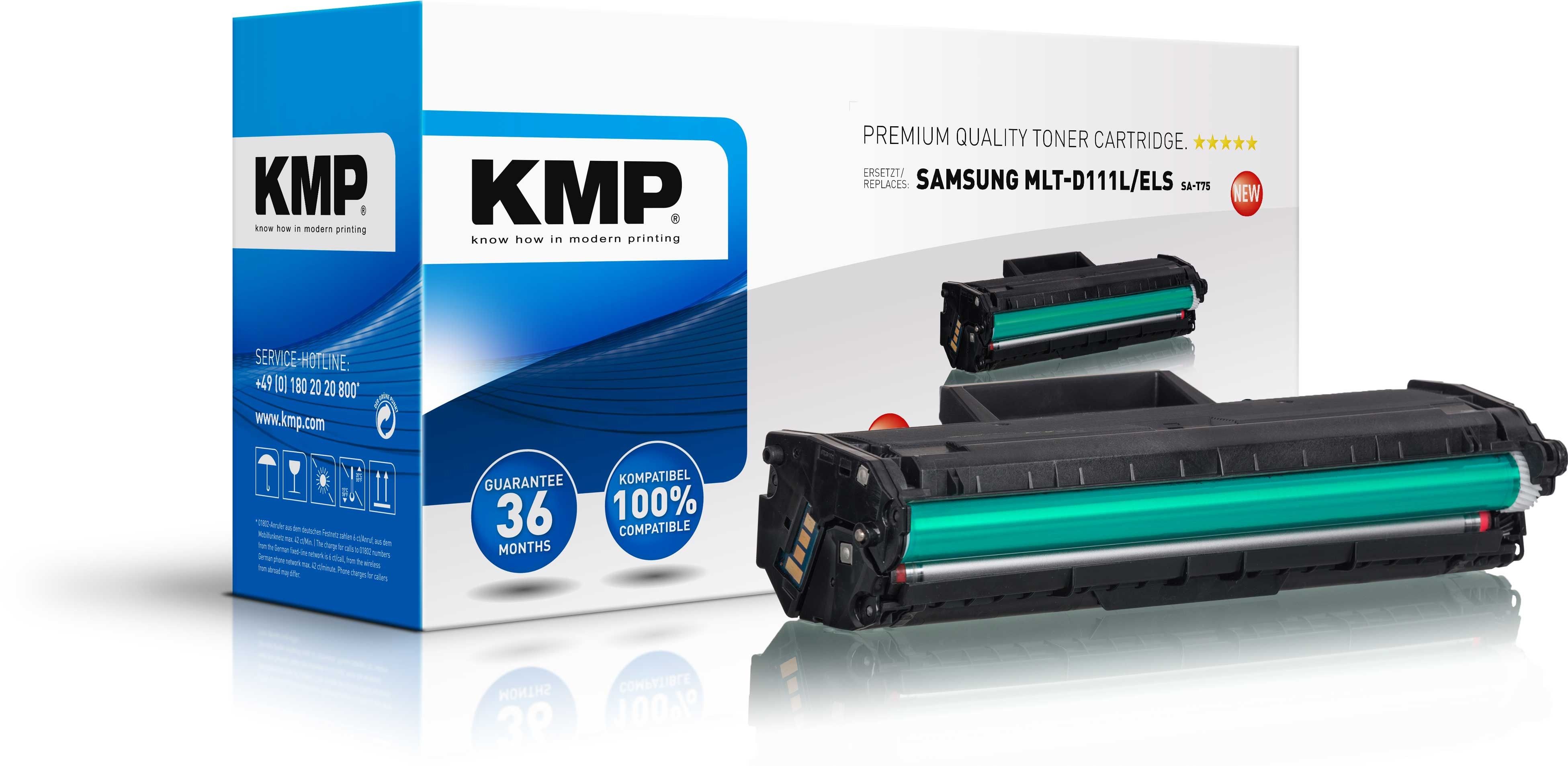 KMP SA-T75 - Tonercartridge - Zwart - 1 stuk