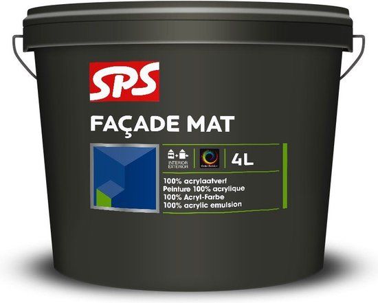Sps Facade Mat Muurverf - Wit - 4L