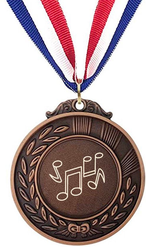 Akyol - Muzieknoot Medaille - Bronskleurig - Cadeau voor Muziekliefhebbers