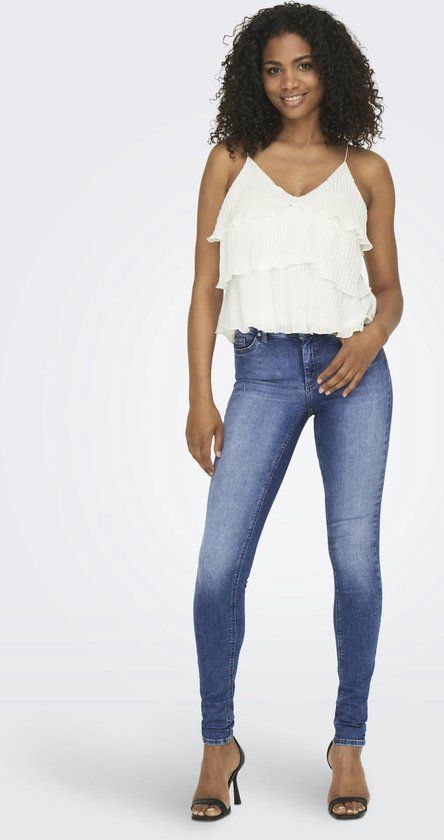 ONLY ONLBLUSH MID SKINNY REA12187 NOOS Dames Jeans - Medium Blue Denim - XL/34