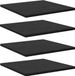 vidaXL Boekenplank - 4 stuks, walnoot zwart, 40x40x1.5 cm, gemaakt van bewerkt hout