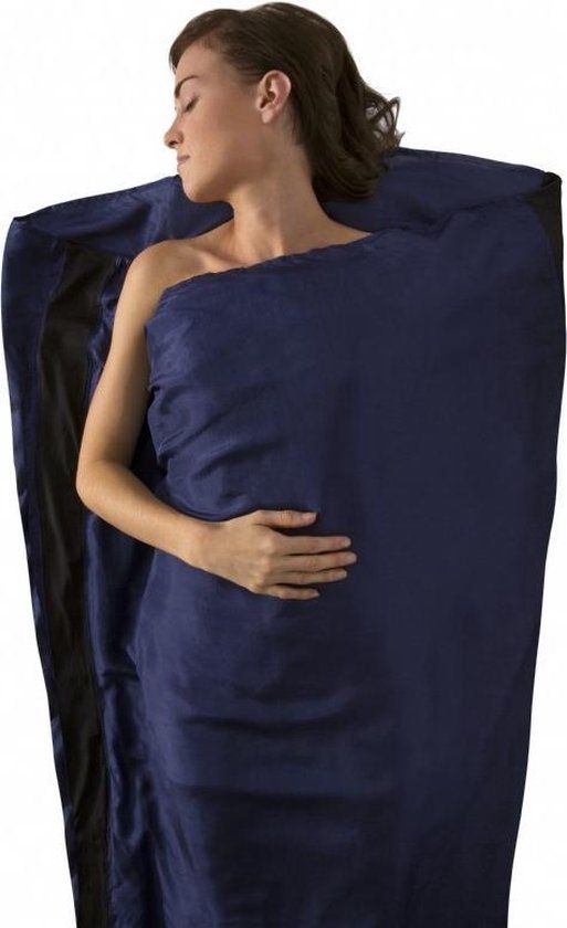 Sea To Summit Premium Silk Travel Liner - Mummy - Donkerblauw - 185cm