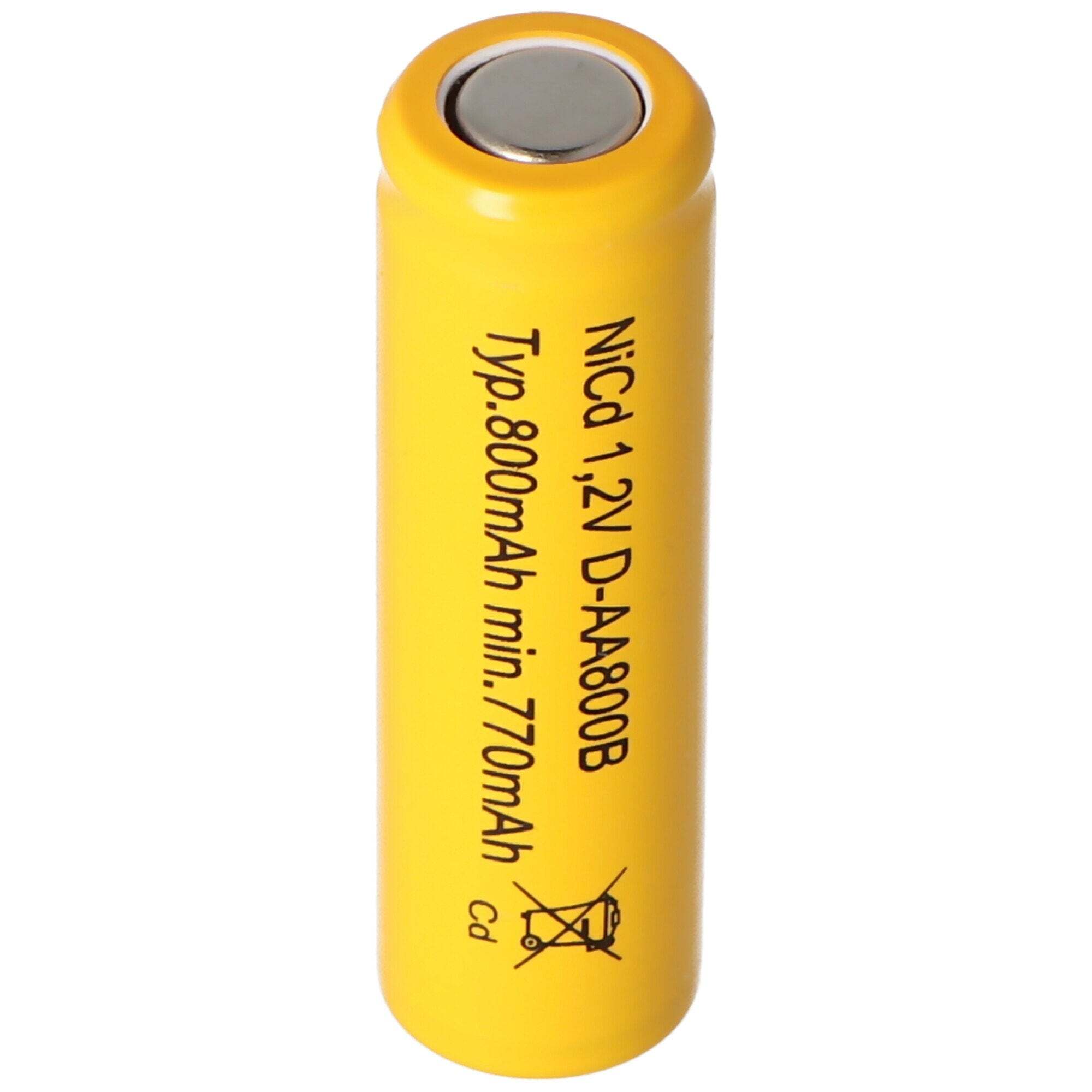 ACCUCELL Flat Top NiCd-batterij 1,2 V 600 mAh Mignon AA zonder soldeertag