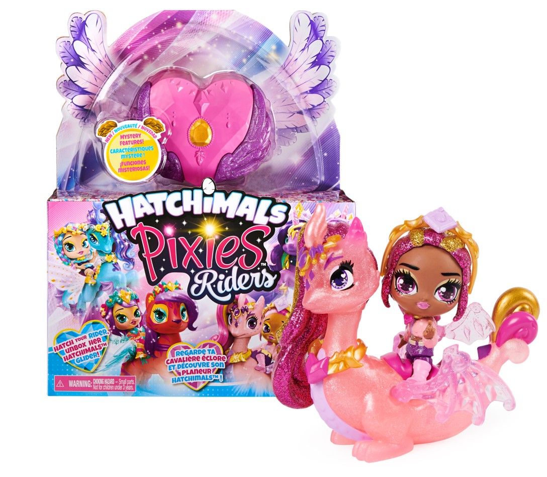 Hatchimals Pixies Riders Crystal Charlotte Pixie en Draggle Glider - Speelset