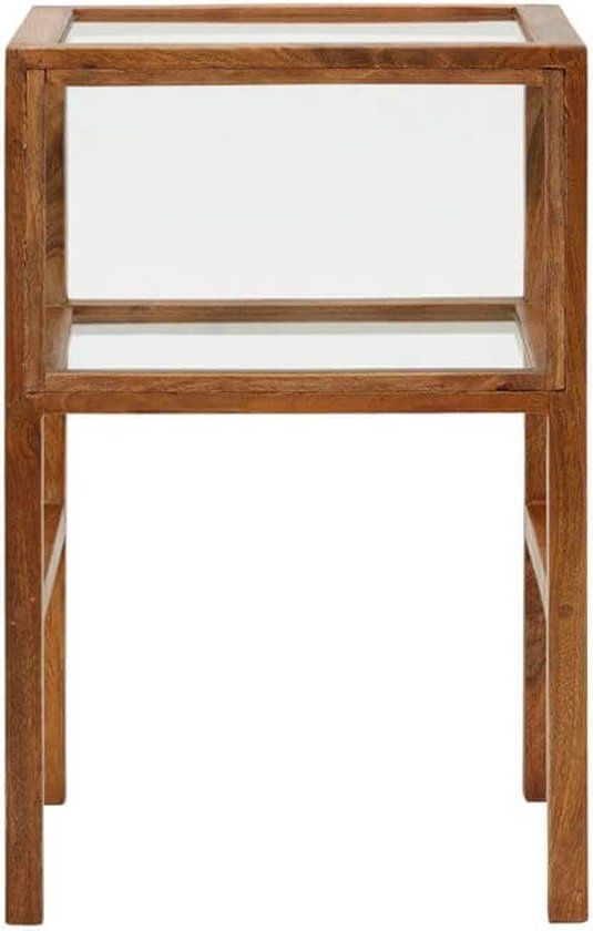 House Doctor Montre bijzettafel - Bruin - Hout - Vierkant - 28 x 38 x 60 cm