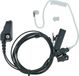 vhbw Headset kompatibel mit Kenwood TK-190, TK-2180, TK-2180E, TK-2140E, TK-2140 Funkgerät mit PTT Mikrofon - transparent, schwarz, Akustikschlauch