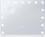 Hollywood Miroir de coiffeuse avec éclairage - 22,8 X 18,1 Pouces, 15 Lampes Dimmables, 3 Modes de Couleur, Agrandissement 5x Amovible, Port USB, Commande Tactile Intelligente, Blanc