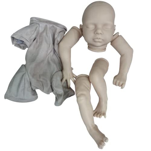 Lonian Reborn Doll Kits, 20 Inch Pasgeboren Baby Pop DIY Pop Maken Supplies Volledige Limbs Ongeschilderde Vinyl Hoofd Zachte Simulatie Blank Pop