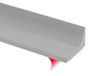 Bandeau de douche auto-adhésif en silicone - Stop-eau - 1,2 m - Gris