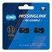 KMC 11 Speed DLC herbruikbare MissingLink Chain Joining Link, zwart, 2 paar