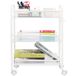 OVICAR Mesh Wire 3 Tier Rolling Cart