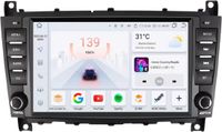 Happiq Autoradio met Bluetooth et CarPlay pour Mercedes-Benz C-Klasse W203/W209 (C180/C200/CLK200) - Convient pour Apple et Android - Stéréo - Navigation - 6Go 64Go
