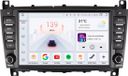 Happiq Autoradio met Bluetooth et CarPlay pour Mercedes-Benz C-Klasse W203/W209 (C180/C200/CLK200) - Convient pour Apple et Android - Stéréo - Navigation - 6Go 64Go