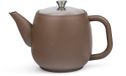 Bredemeijer - Theepot dubbelwandig Vera - 0,9 liter - Donkerbruin - Met theezeef